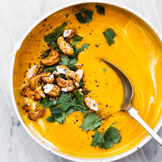 Carrot Soup with Coconut and Ginger