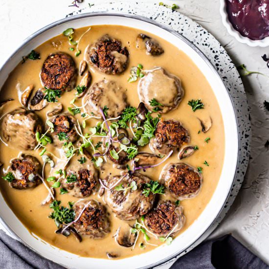 Vegan Swedish Meatballs