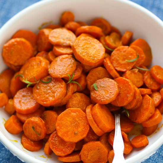 Honey Turmeric Glazed Carrots