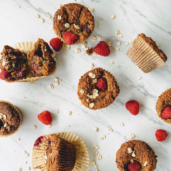 Healthy Raspberry Muffins