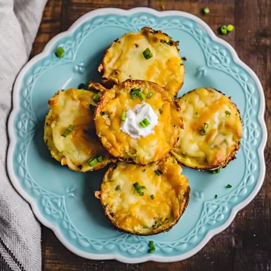 Leftover Cheesy Mashed Potato Muffins