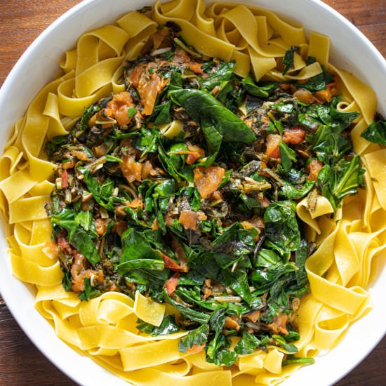 Tomato, Chard, Kale, Spinach Pasta