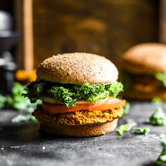Simple Sweet Potato Veggie Burgers