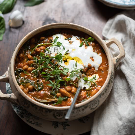 Ginger and Turmeric chickpea stew