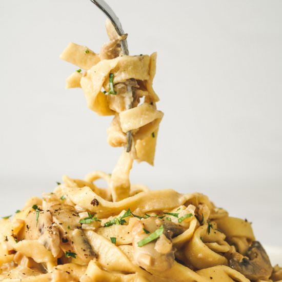Creamy Mushroom Tagliatelle