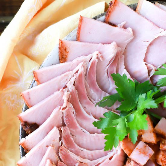 Easy Dry Glazed Ham
