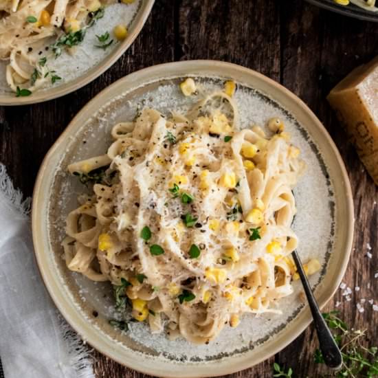 Creamy Corn Fettuccine