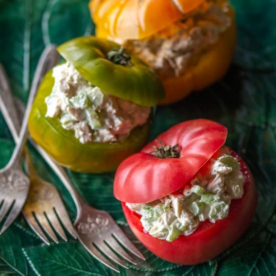 Tomatoes Stuffed with Chicken Salad