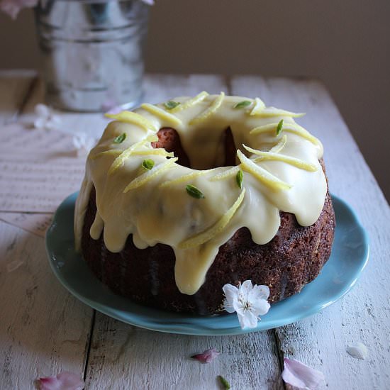 Ricotta cake with white chocolate