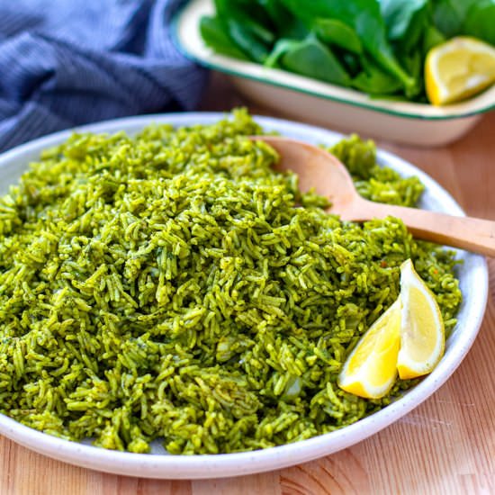 Instant Pot Spinach Rice