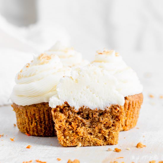 Small Batch Carrot Cake Cupcakes