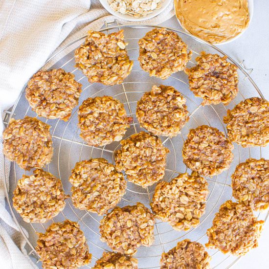 Healthy Peanut Butter Oat Cookies