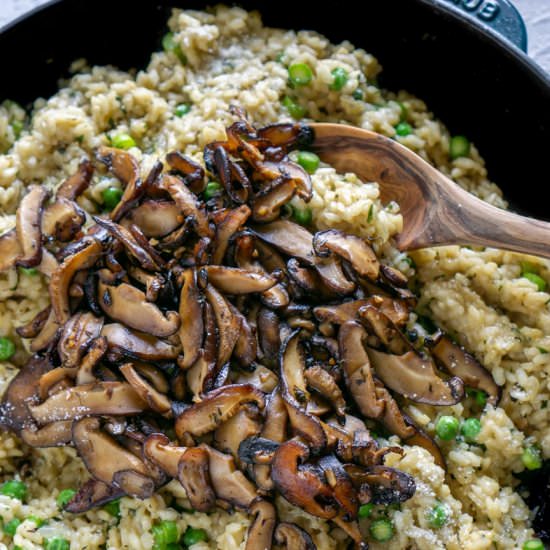 Creamy Balsamic Mushroom Risotto