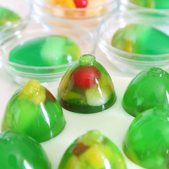 Fruit Cocktail Jello Easter Eggs