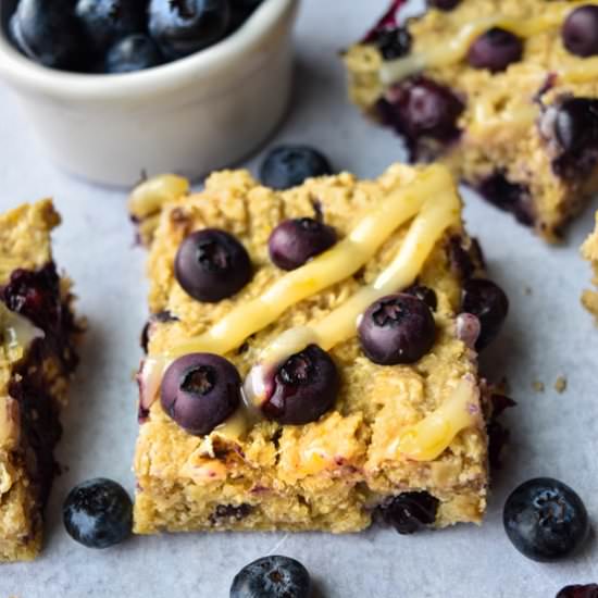 Lemon Blueberry Oatmeal Bars