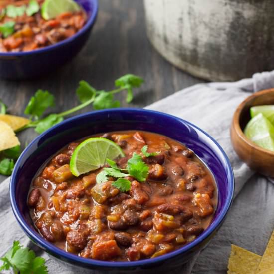 Speedy Whole Food Plant Based Chili