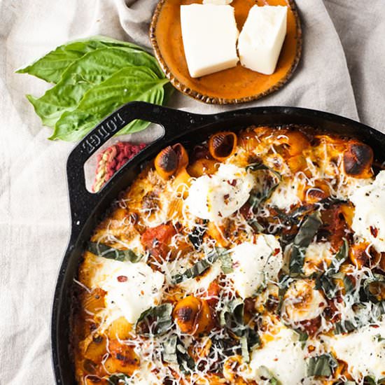 Cheesy Baked Pasta Skillet