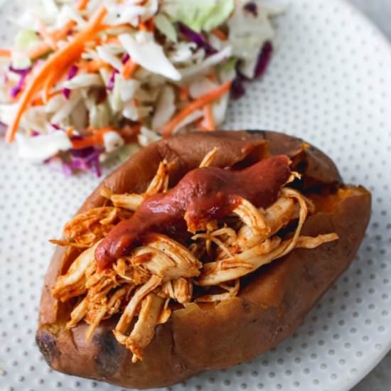 BBQ Chicken Stuffed Sweet Potatoes