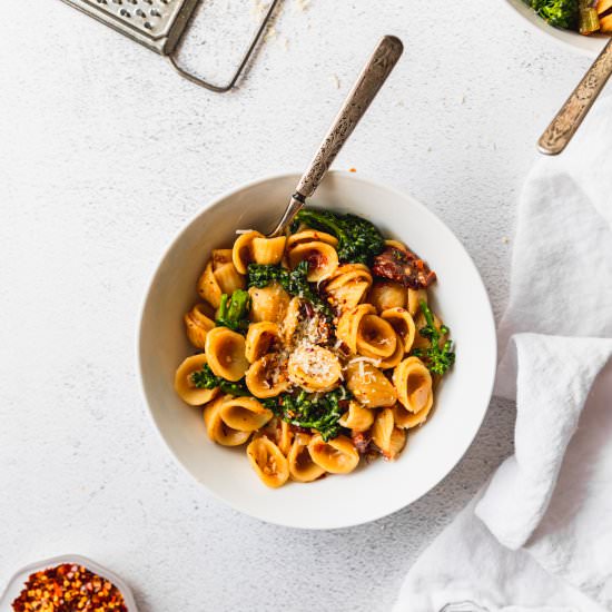 One Pan Orecchiette Pasta