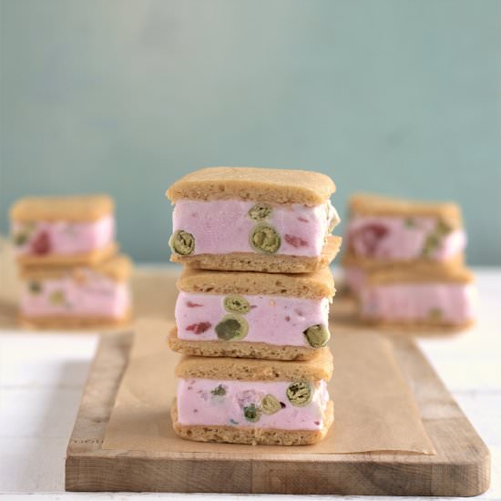 strawberry wasabi pea ice cream
