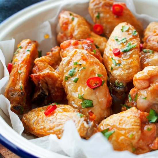 Sticky Fish Sauce Wings (Air Fryer)