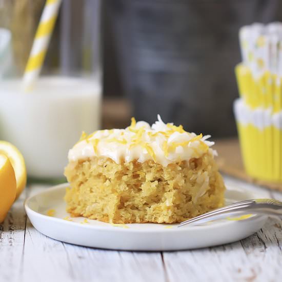 Gluten Free Lemon Coconut Cake