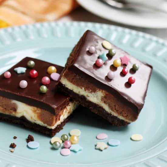 Marble Chocolate Cheesecake Squares