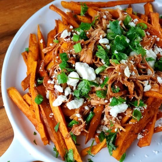 Loaded sweet potato fries
