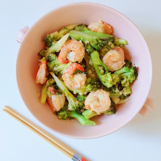 Shrimp & Broccoli with Garlic Sauce
