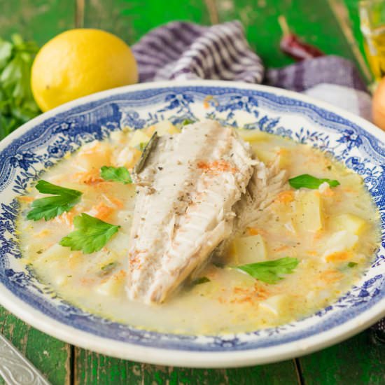 Mackerel Rice Soup
