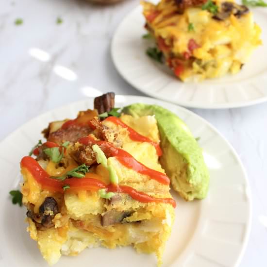 Savory vegan breakfast casserole