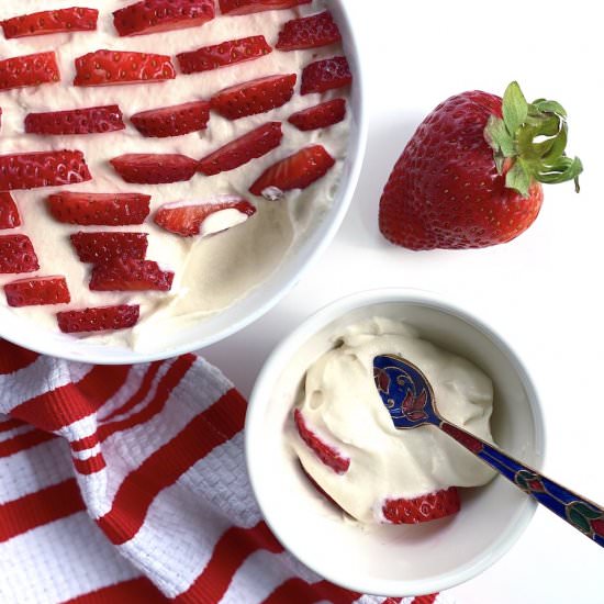 White Chocolate Strawberry Mousse