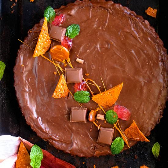 4 Ingredient No Bake Chocolate Tart