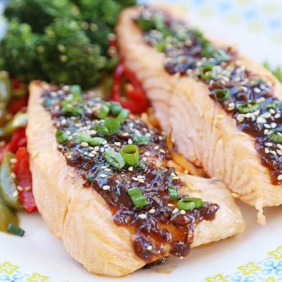 Poached Teriyaki Salmon
