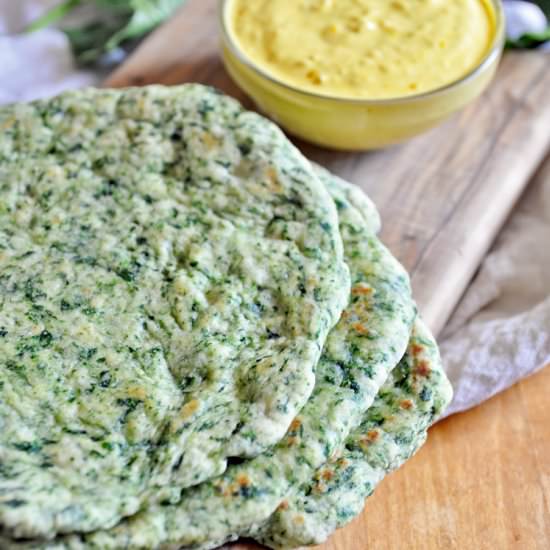 HOMEMADE Spinach FLATBREAD