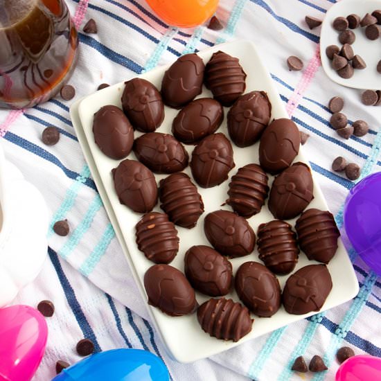 Vegan Caramel Chocolate Eggs