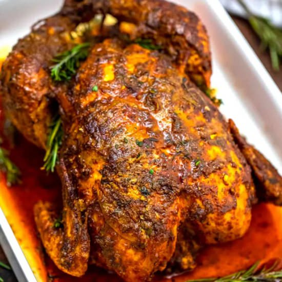 Garlic Herb Butter Roasted Chicken