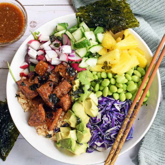 Teriyaki Tempeh Poke Bowl