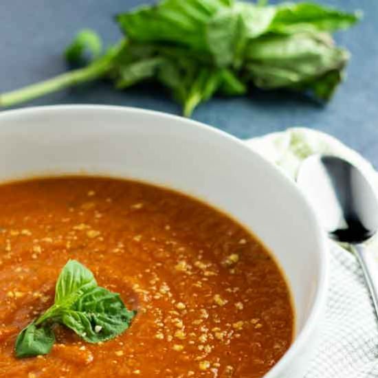 Protein Packed Tomato-Basil Soup