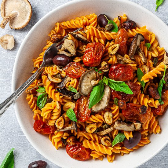Red Lentil Pasta Salad