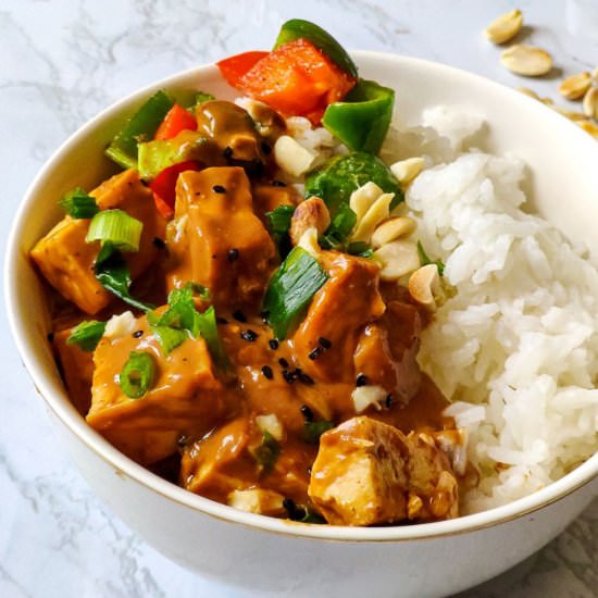 Peanut butter tofu
