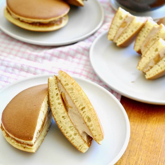 houjicha persimmon dorayaki