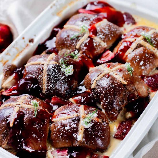 Hot Cross Bun Pudding