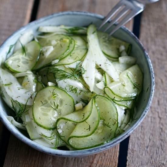Cucumber Fennel Salad with Dill