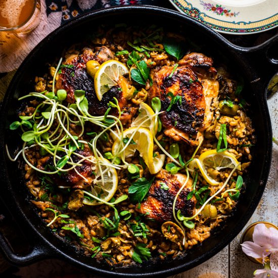 Chicken Farro Skillet