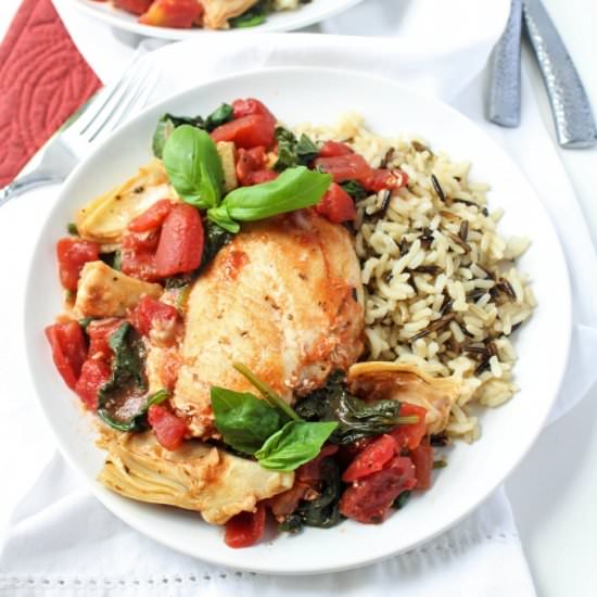 Saucy Tomato and Artichoke Chicken