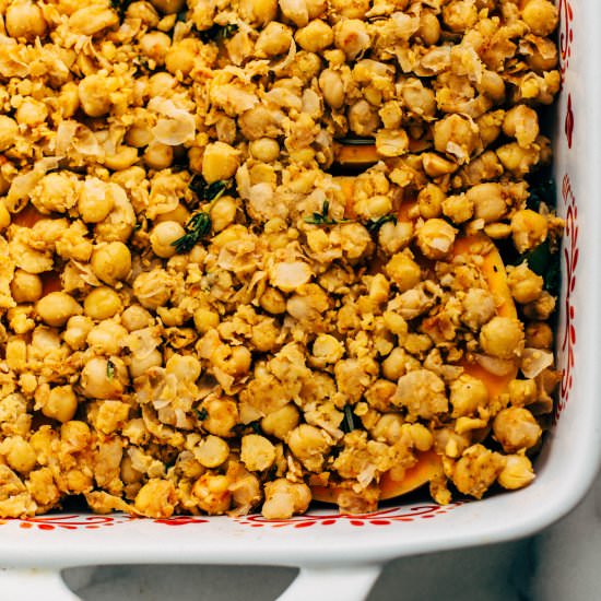 Baked Chickpeas w/ Butternut Squash