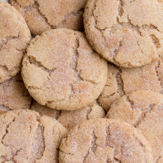 Small batch snickerdoodle cookies