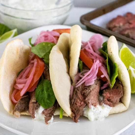 Sous Vide Steak Gyros