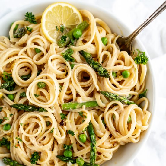 Linguine with Lemon Cream Sauce